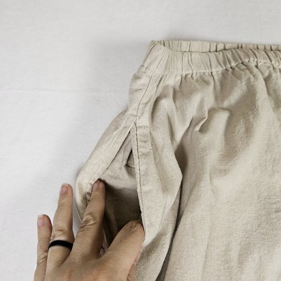 VTG Napa Valley Linen Blend Maxi Skirt Beaded Embroidered Womens 24W Lagenlook - Picture 4 of 16